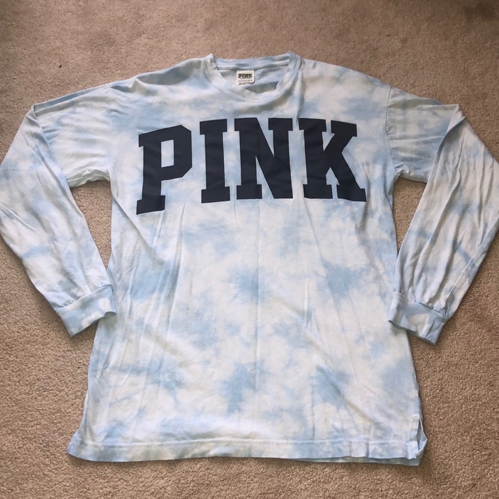Pink tie dye long sleeve shirt